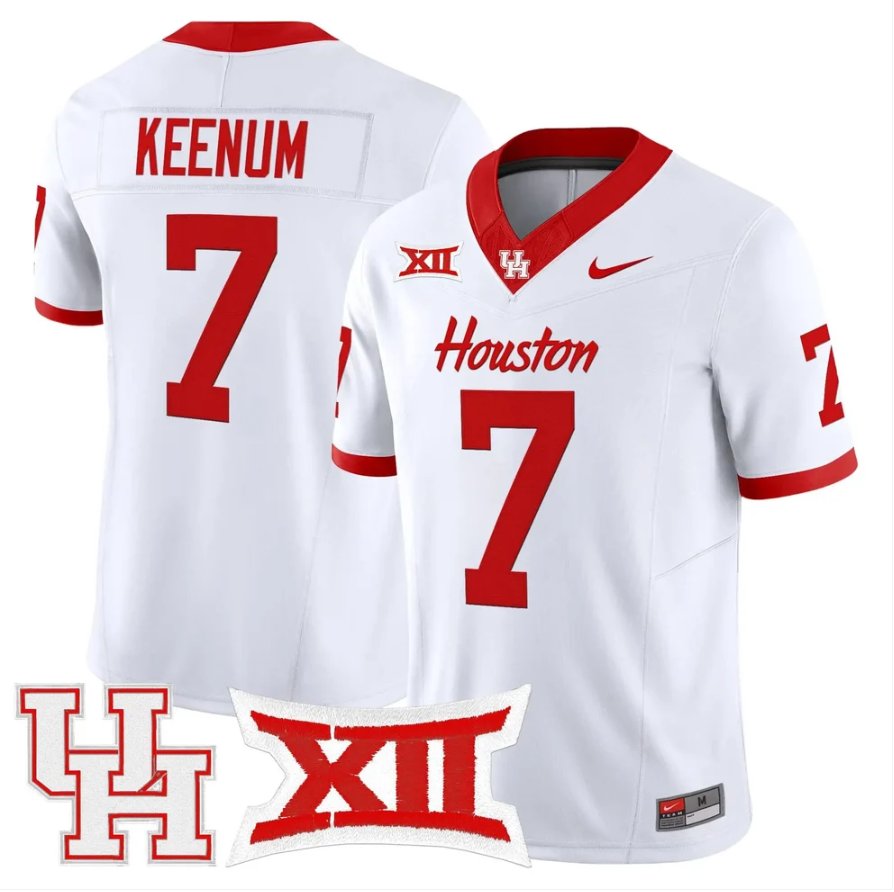 Case Keenum Jersey #7 Houston Cougars 2026 Vapor Limited Stitched White