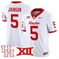 Stephon Johnson Jersey #5 Houston Cougars 2026 Vapor Limited Stitched White