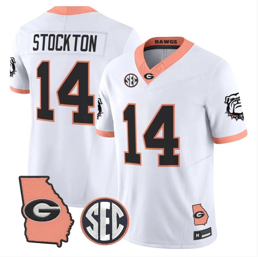 Gunner Stockton Jersey #14 Georgia Bulldogs 2026 The Big Peach Stitched White