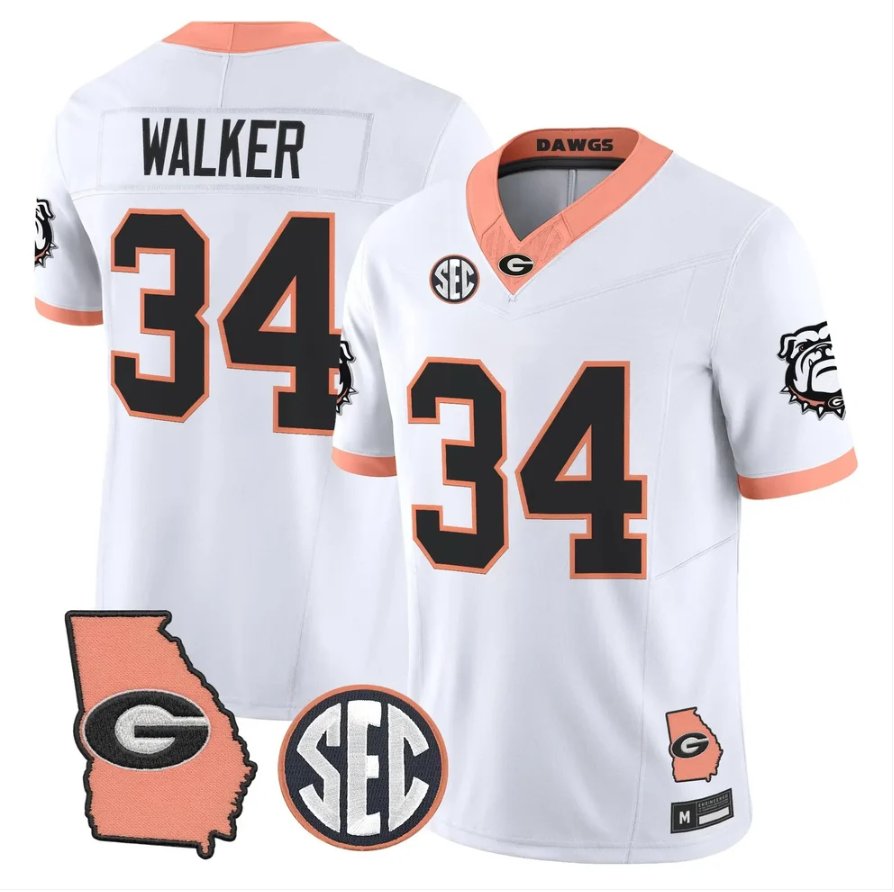 Herschel Walker Jersey #34 Georgia Bulldogs 2026 The Big Peach Stitched White