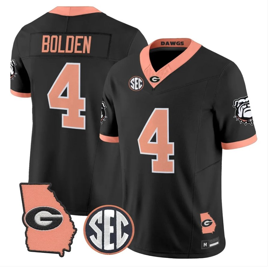 KJ Bolden Jersey #4 Georgia Bulldogs 2026 The Big Peach Stitched Black