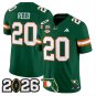 Ed Reed Jersey #20 Miami Hurricanes 2026 CFP Final Patch Stitched Green