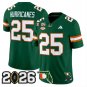 Hurricanes Jersey #25 Miami Hurricanes 2026 CFP Final Patch Stitched Green