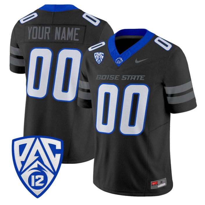 Custom Boise State Broncos Jersey Name, Number 2026 Vapor Stitched Black