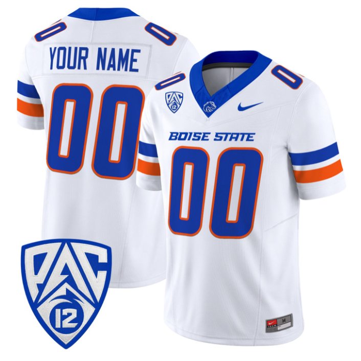Custom Boise State Broncos Jersey Name, Number 2026 Vapor Stitched White