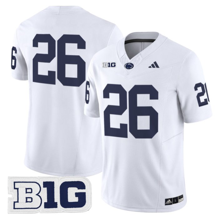 Carson Hansen Jersey #26 Penn State 2026 No Name on Back Limited Stitched White