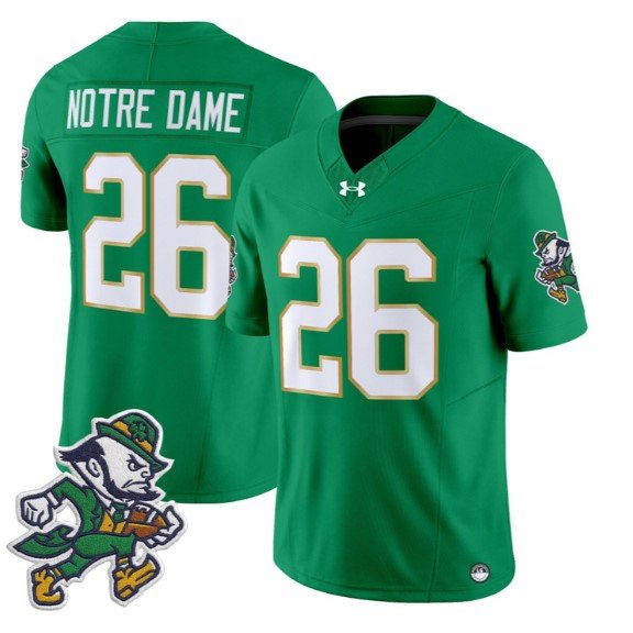 Notre Dame Fighting Irish 2026 Jersey #26 Limited - All Stitched Green