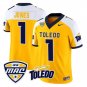 Cameron Jones Jersey #1 Toledo Rockets 2026 Vapor Limited All Stitched Gold Alter