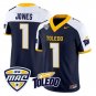 Cameron Jones Jersey #1 Toledo Rockets 2026 Vapor Limited All Stitched Navy Alter
