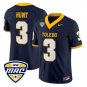 Kareem Hunt Jersey #3 Toledo Rockets 2026 Vapor Limited All Stitched Navy