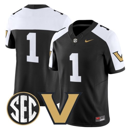 Team Jersey #1 Vanderbilt Commodores 2026 Vapor V2 Limited Stitched Black Alter
