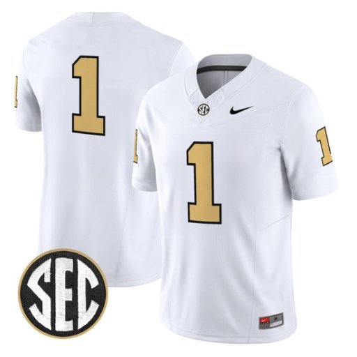 Team Jersey #1 Vanderbilt Commodores 2026 Vapor V2 Limited Stitched White