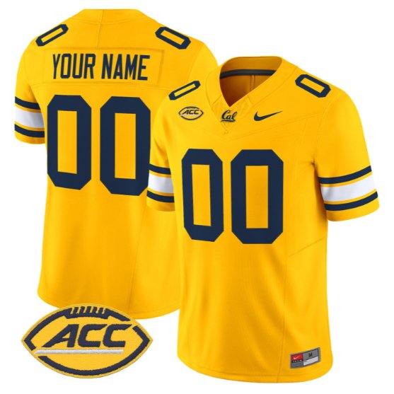 Custom Golden Bears Jersey Name, Number 2026 Vapor Limited All Stitched Gold