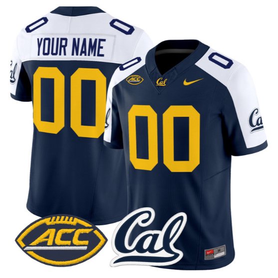 Custom Golden Bears Jersey Name, Number 2026 Vapor Limited All Stitched Navy Alter