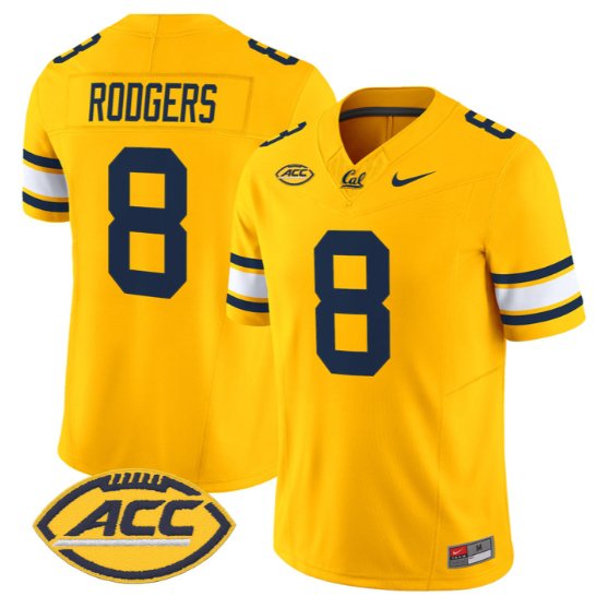 Aaron Rodgers #8 Golden Bears Jersey 2026 Vapor Limited - All Stitched Gold