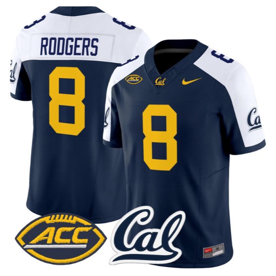 Aaron Rodgers #8 Golden Bears Jersey 2026 Vapor Limited - All Stitched Navy Alter