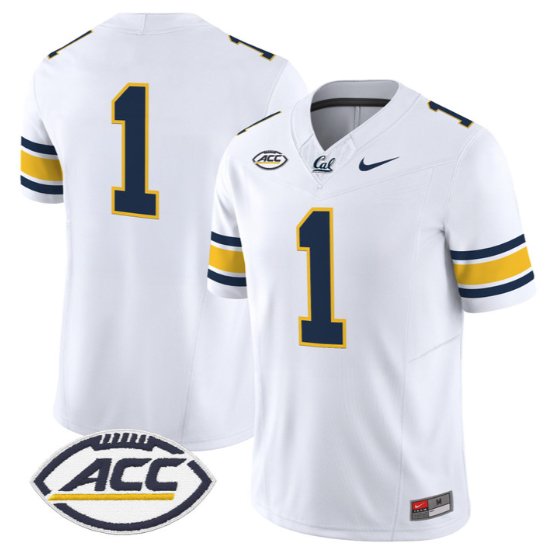 Team Jersey #1 Golden Bears Jersey 2026 Vapor Limited - All Stitched White