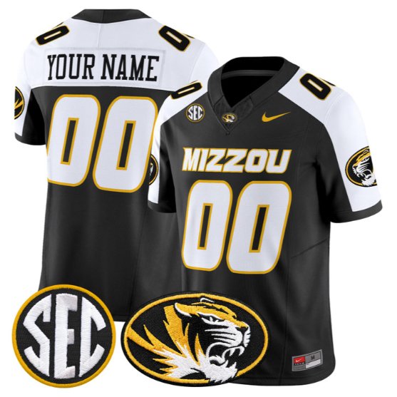 Custom Missouri Tigers Jersey Name, Number 2026 Vapor All Stitched Black Alter