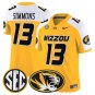 Austin Simmons #13 Missouri Tigers Jersey 2026 Vapor Limited Stitched Gold Alter