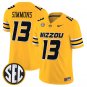 Austin Simmons #13 Missouri Tigers Jersey 2026 Vapor Limited Stitched Gold