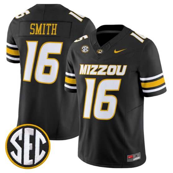Brad Smith #16 Missouri Tigers Jersey 2026 Vapor Limited All Stitched Black