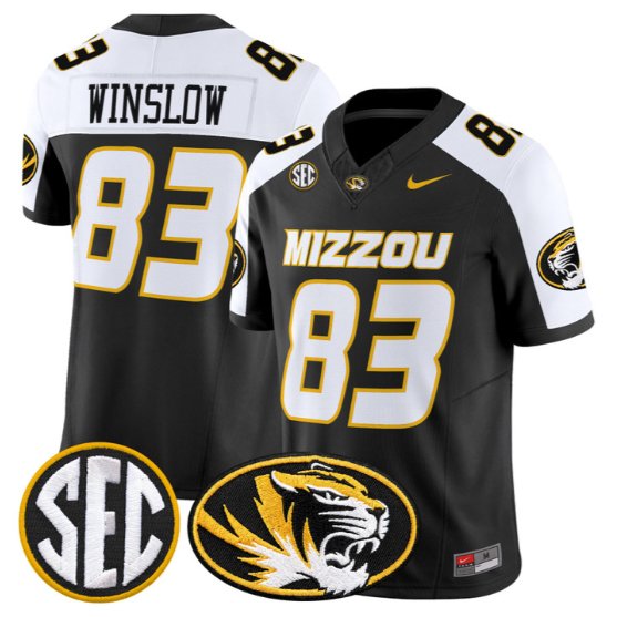 Kellen Winslow #83 Missouri Tigers Jersey 2026 Vapor Limited Stitched Black Alter