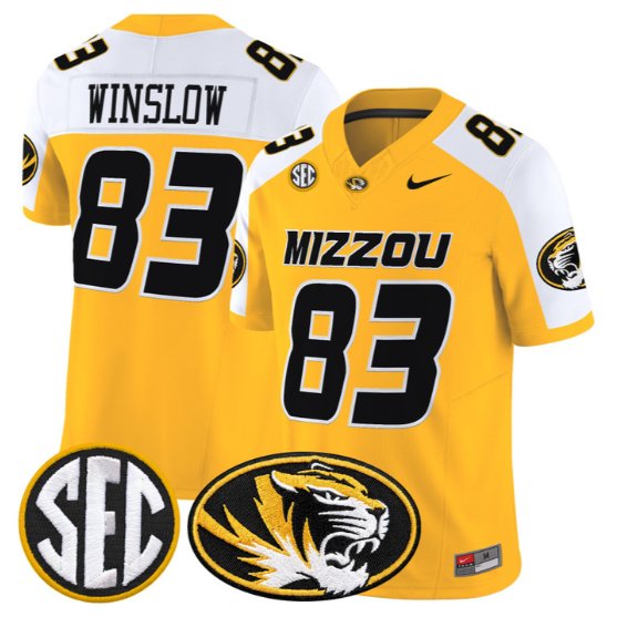 Kellen Winslow #83 Missouri Tigers Jersey 2026 Vapor Limited Stitched Gold Alter