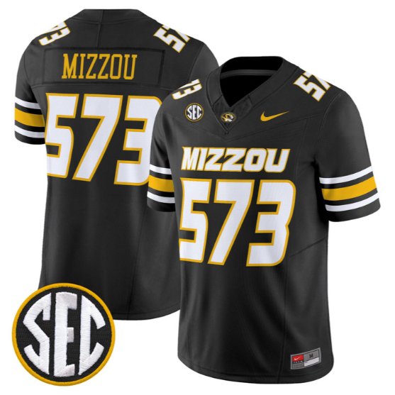Mizzou Jersey #573 Missouri Tigers Jersey 2026 Vapor Limited Stitched Black