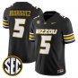 Nicholas Rodriguez #5 Missouri Tigers Jersey 2026 Limited Stitched Black