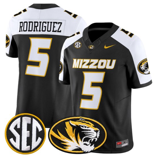 Nicholas Rodriguez #5 Missouri Tigers Jersey 2026 Limited Stitched BlackAlter