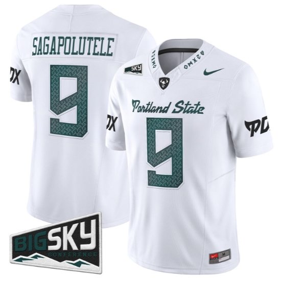 John-Keawe Sagapolutele Jersey #9 Portland State Vikings 2026 All Stitched White