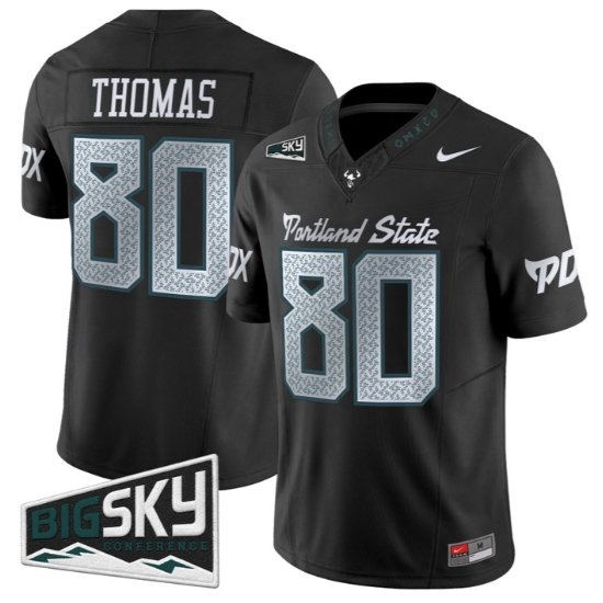 Julius Thomas Jersey #80 Portland State Vikings 2026 Limited All Stitched Black