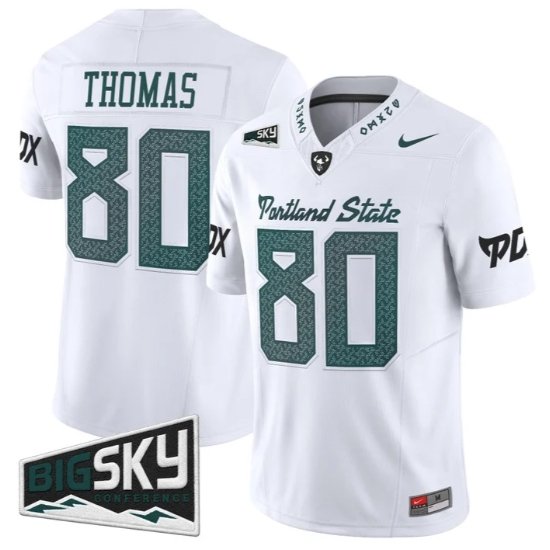 Julius Thomas Jersey #80 Portland State Vikings 2026 Limited All Stitched White