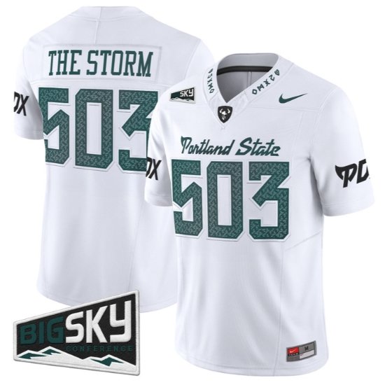 The Storm Jersey #503 Portland State Vikings 2026 Limited All Stitched White