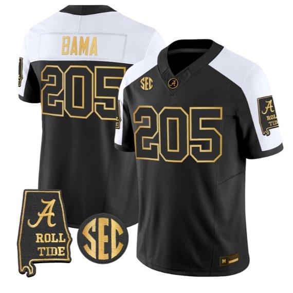 Bama #205 Alabama Crimson Tide Jersey 2026 Alabama Map All Stitched Alternate