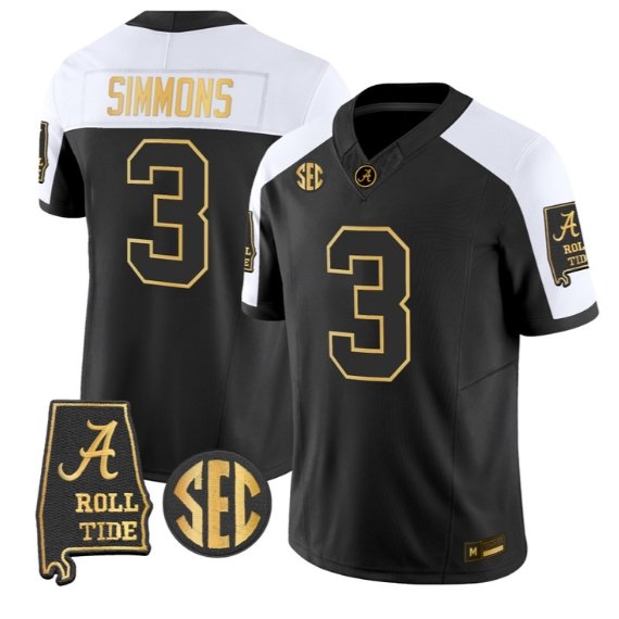 Cedrick Simmons #3 Alabama Crimson Tide Jersey 2026 Vapor Stitched Alternate