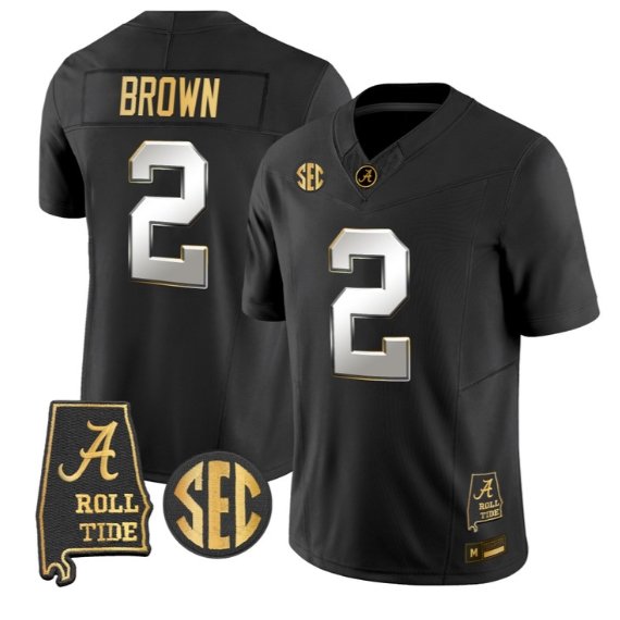 Zabien Brown #2 Alabama Crimson Tide Jersey 2026 Alabama Stitched Black Limited