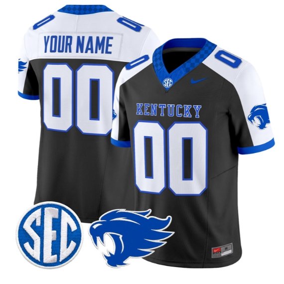 Custom Kentucky Wildcats Jersey Name, Number 2026 Limited Stitched Black Alter