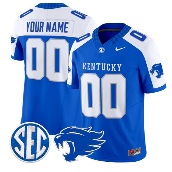 Custom Kentucky Wildcats Jersey Name, Number 2026 Limited Stitched Royal Alter