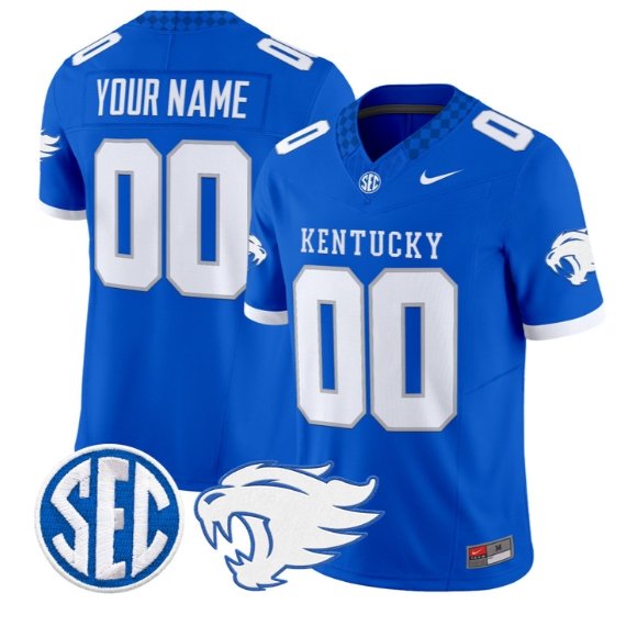 Custom Kentucky Wildcats Jersey Name, Number 2026 Limited Stitched Royal