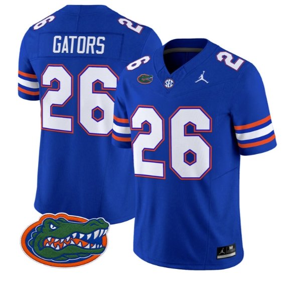 Gators #26  Florida Gators Jersey 2026 Vapor Limited All Stitched Royal