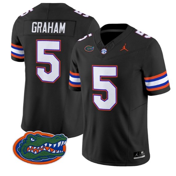 Myles Graham #5 Florida Gators Jersey 2026 Vapor Limited Stitched Black
