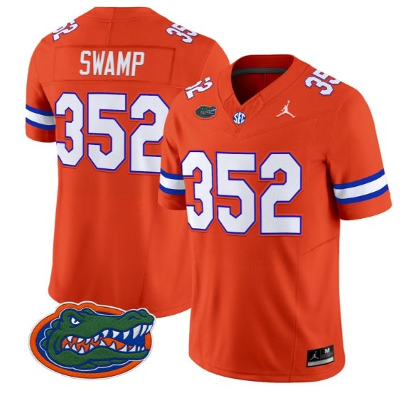 Swamp #352 Florida Gators Jersey 2026 Vapor Limited All Stitched Orange