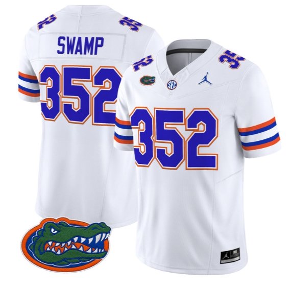 Swamp #352 Florida Gators Jersey 2026 Vapor Limited All Stitched WWhite