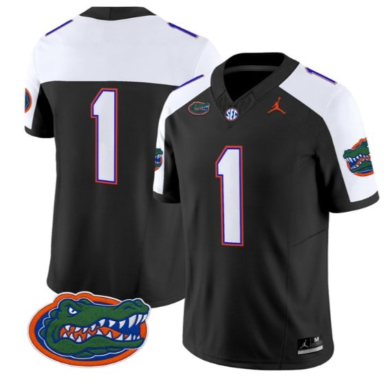 Team Jersey #1 Florida Gators Jersey 2026 Vapor Limited Stitched Black Alter