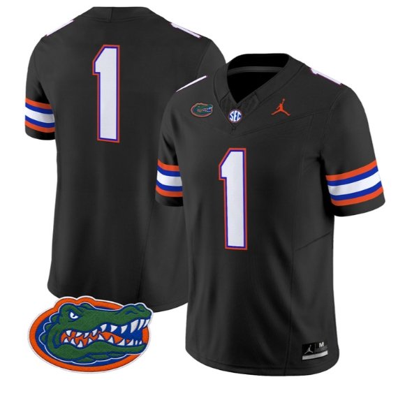 Team Jersey #1 Florida Gators Jersey 2026 Vapor Limited Stitched Black