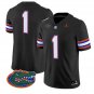 Team Jersey #1 Florida Gators Jersey 2026 Vapor Limited Stitched Black