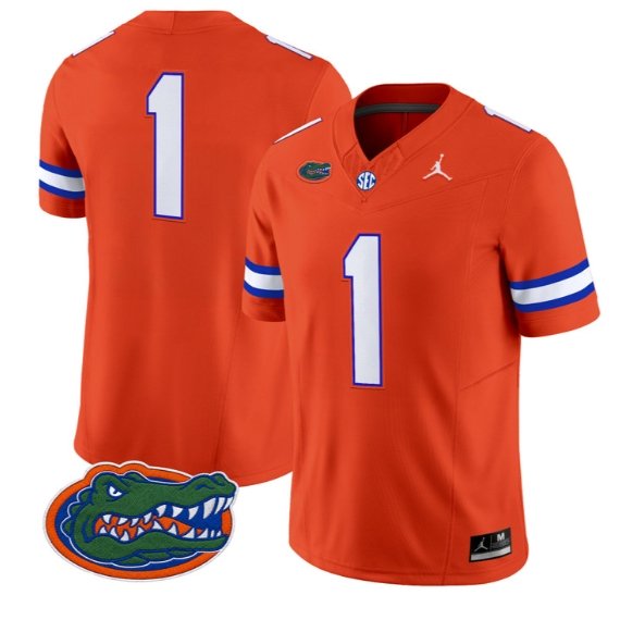 Team Jersey #1 Florida Gators Jersey 2026 Vapor Limited Stitched Orange