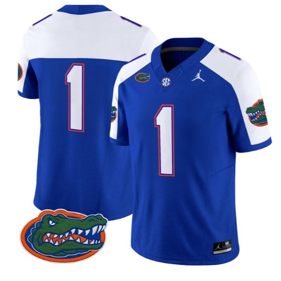 Team Jersey #1 Florida Gators Jersey 2026 Vapor Limited Stitched Royal Alter