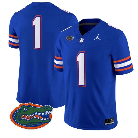 Team Jersey #1 Florida Gators Jersey 2026 Vapor Limited Stitched Royal